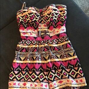 Charlie Jade Strapless Romper Cute Silk XS NEW